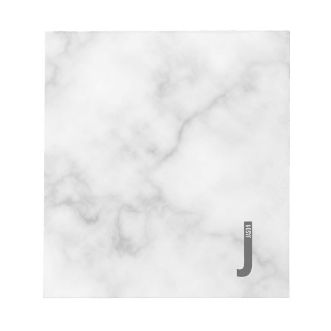 Bloc-note Monogramme et nom personnalisés modernes (Devant)