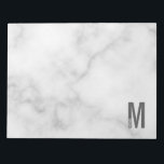 Bloc-note Monogramme et nom personnalisés modernes<br><div class="desc">Design Monogram moderne avec lettre monogramme personnalisée "M" et nom dans le style de police sans serif moderne en gras.</div>