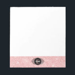 Bloc-note Monogramme étincelant Parties scintillant rose<br><div class="desc">Ce mignon bloc-notes monogramme a un monogramme noir et blanc sur un bel arrière - plan parties scintillant rose. Customisez le pavé de souris avec le nom de votre choix. Donc amusant pour une fille de retour à l'école. Conçu pour vous par Blackberry Boulevard.</div>