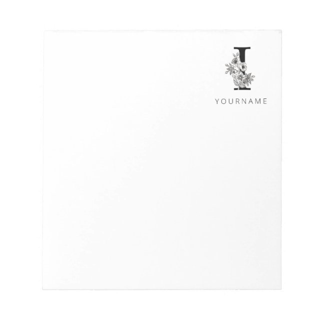 Bloc-note Monogramme floral i Sakura Cerry Blossoms (Devant)