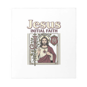 Bloc-note Monogramme initial de Jésus Foi Monogramme initial