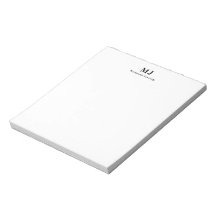 Monogramme Initiales classiques Nom Plaque de note