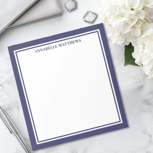 Bloc-note Monogramme minimaliste bleu marine