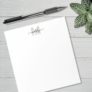 Bloc-note Monogramme Minimaliste Simple