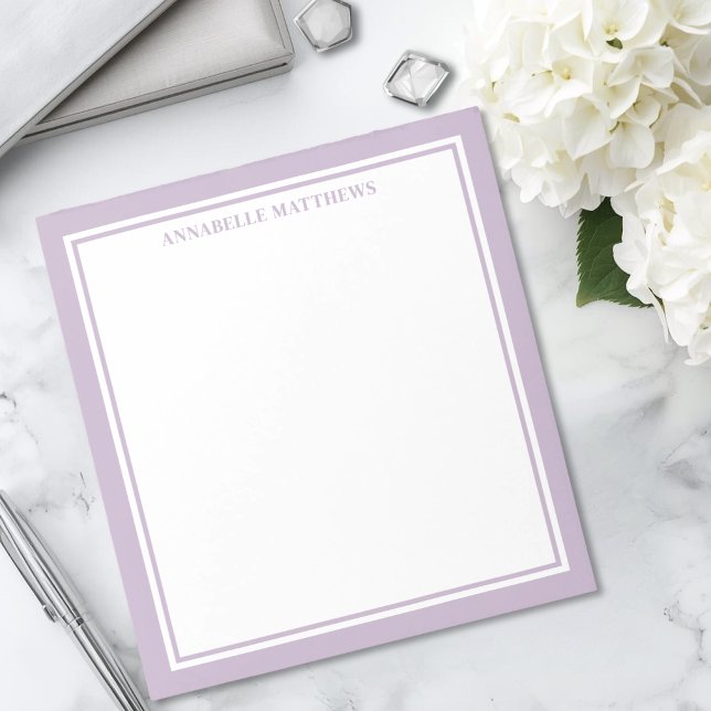 Bloc-note Monogramme Minimaliste Violet (Purple Minimalist Monogram Notepad )