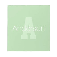 Monogramme Moderne Gras | Vert Pâle & Blanc