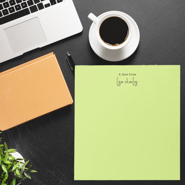 Bloc-note Monogramme moderne minimaliste élégant (Créateur téléchargé)