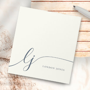 Bloc-note Monogramme Moderne Minimaliste Feminine Ivresse Ma