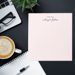 Bloc-note Monogramme Moderne Simple Style Pastel Rose<br><div class="desc">Bloc-notes moderne Monogramme simple et élégant Pastel rose</div>