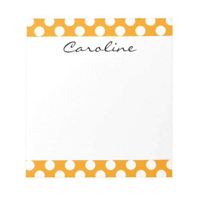 Bloc-note Monogramme Orange Blanc tendance Motif de pochette (Devant)