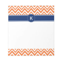 Monogramme Orange Zigzag Motif