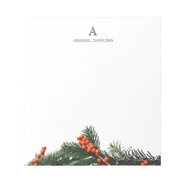 Bloc-note Monogramme professionnel classique élégant (Devant)