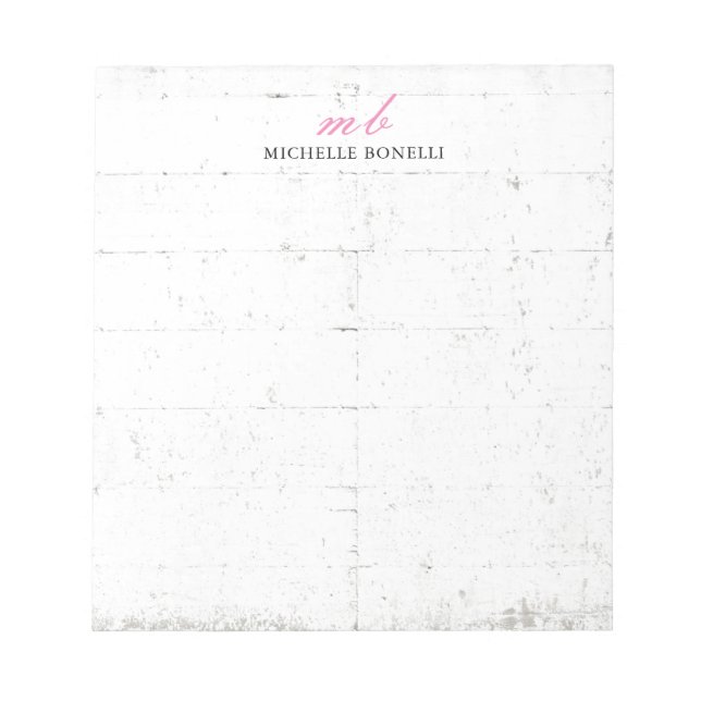 Bloc-note Monogramme professionnel moderne minimaliste simpl (Devant)