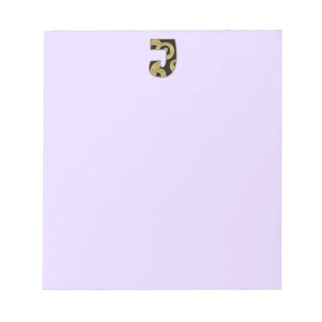 Bloc-note monogramme rétro - J (Devant)