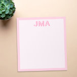 Bloc-note Monogramme rose moderne simple<br><div class="desc">Créez votre propre papeterie monographique personnalisée avec vos initiales personnalisées ou votre nom dans la typographie minimaliste moderne.</div>
