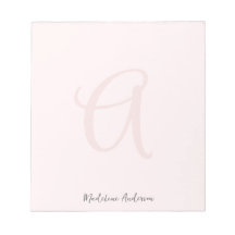 Monogramme rose rose rose moderne minimaliste fémi