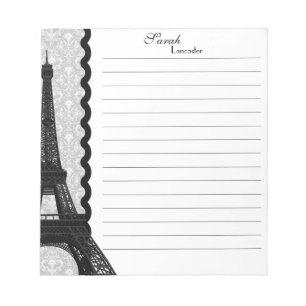 Bloc-note Monogramme Tour Eiffel