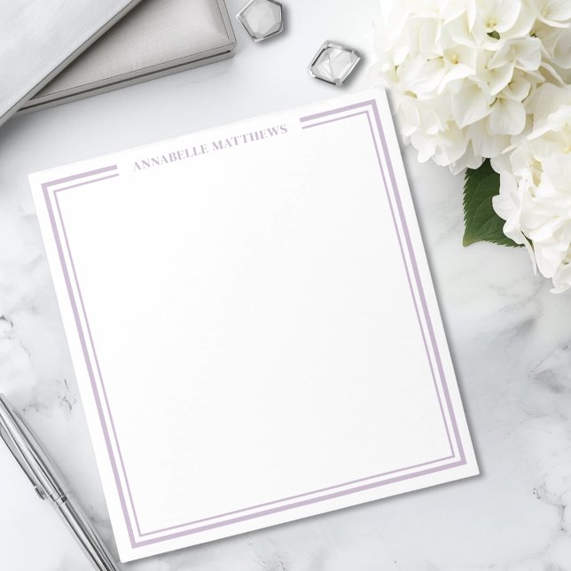 Bloc-note Monogramme Violet (Purple Monogram Notepad)