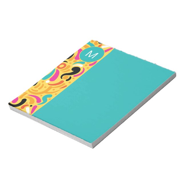 Bloc-note Monogrammed Boldy Colored Abstract (Tourné)