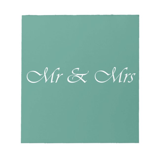 Bloc-note Monsieur & Madame Typographie (Devant)
