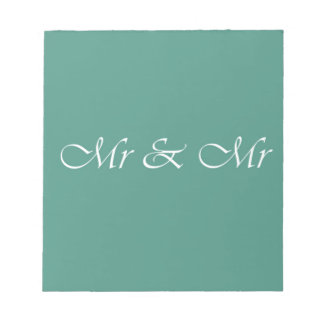 Bloc-note Monsieur & Monsieur Typographie