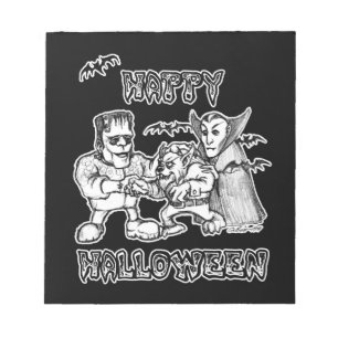 Bloc-note Monstres amusants - Bonne Halloween