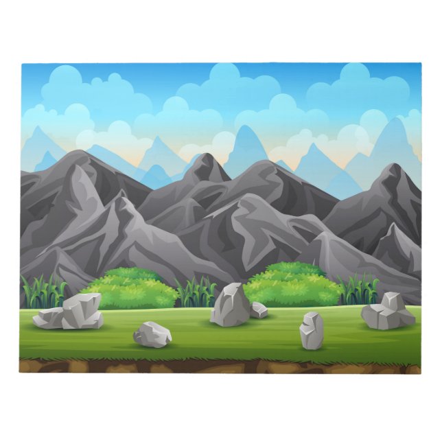 Bloc-note Montagne rocheuse naturelle (Devant)