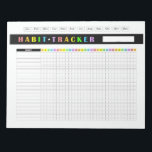 Bloc-note Monthly Habit Tracker Rainbow<br><div class="desc">Help your kids build new habits with this colorful Monthly Habit tracker. 
Background color can be changed!</div>
