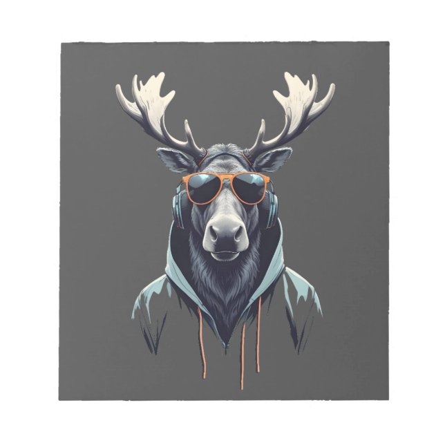 Bloc-note Moose Portant Sweat - shirt à capuche Drôle Cool a (Devant)