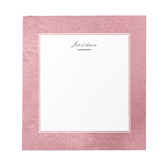 Bloc-note Mor rose moderne (Devant)