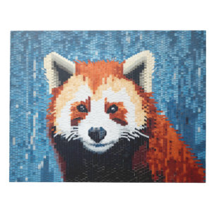 Bloc-note Mosaïque de peinture Art Décor Panda Rouge