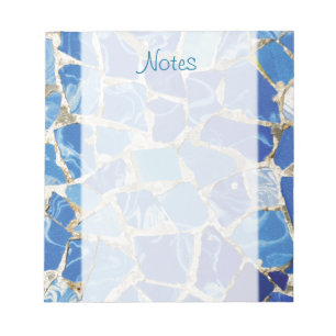 Bloc-note Mosaïques de Gaudi avec un contact d'huile