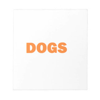 Bloc-note Mot DOGS en jaune
