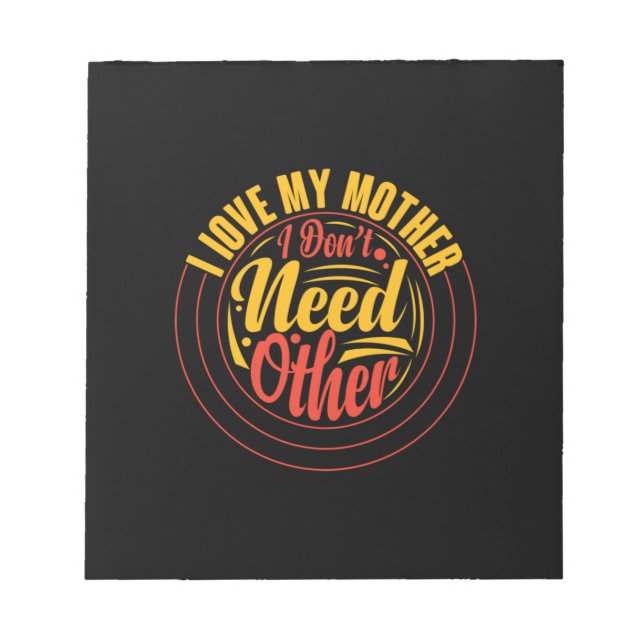 Bloc-note Mother Gift I Love My Mother (Devant)
