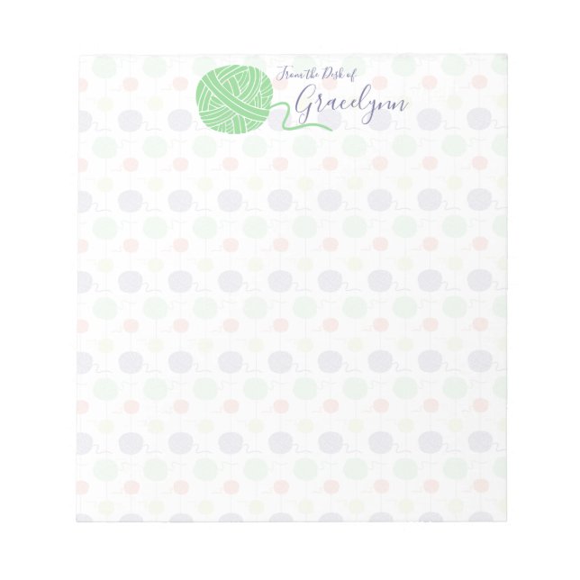 Bloc-note Motif à cordes à billes de fils tropicaux (Devant)