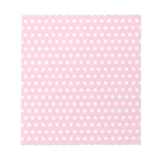 Bloc-note Motif à pois rose et blanc.