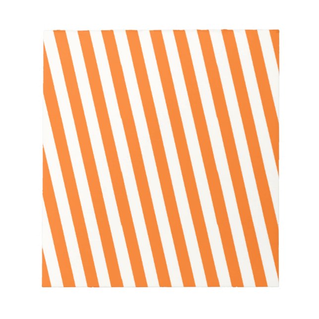 Bloc-note Motif à rayures orange rétro (Devant)