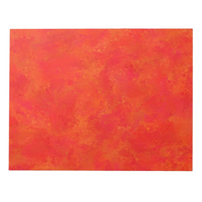 Bloc-note Motif abstrait orange rouge (Devant)