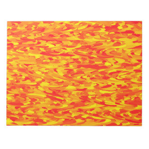 Bloc-note Motif Abstrait Orange Rouge Jaune