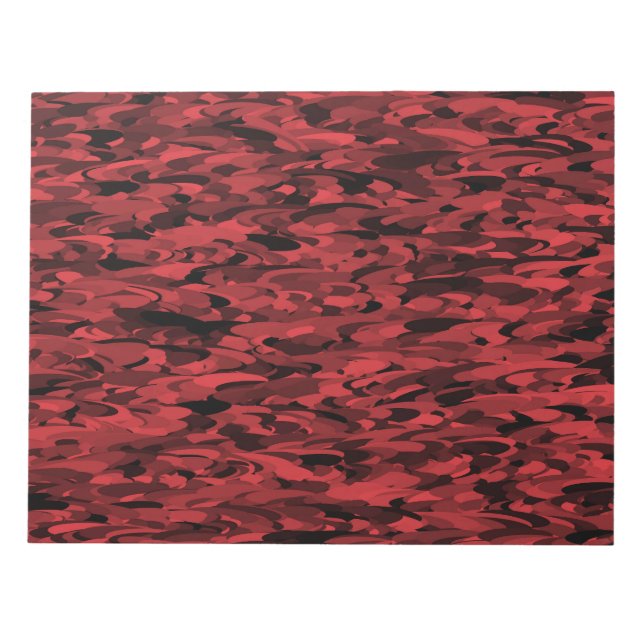 Bloc-note Motif Abstrait Rouge Noir (Devant)
