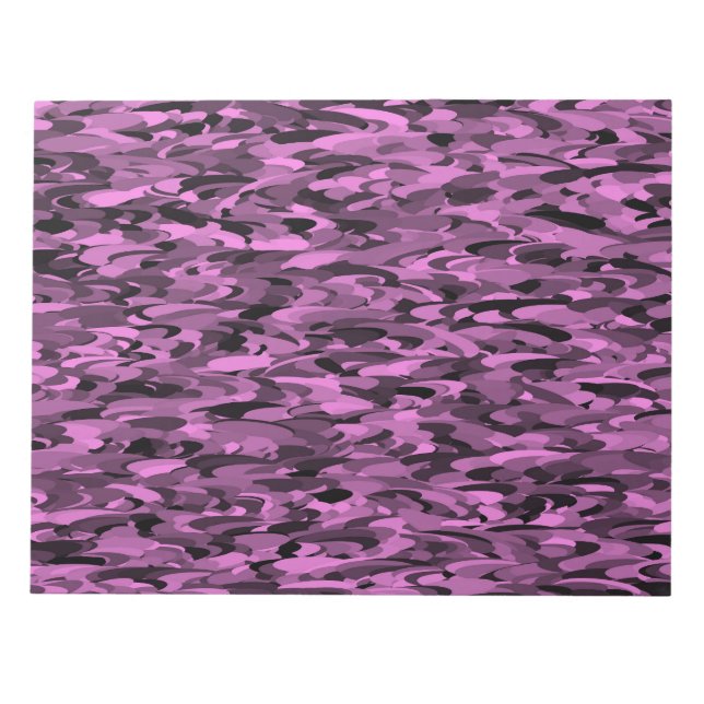 Bloc-note Motif Abstrait Violet Noir (Devant)