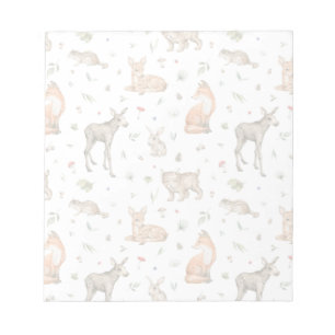 Bloc-note Motif animal de bois mou