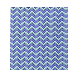 Bloc-note Motif bleu de Chevron de saphir