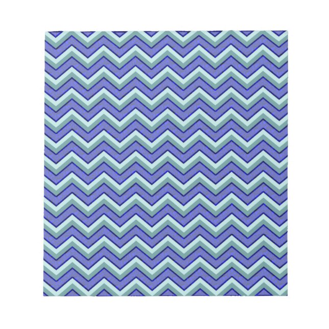 Bloc-note Motif Blue Sapphire Chevron (Devant)