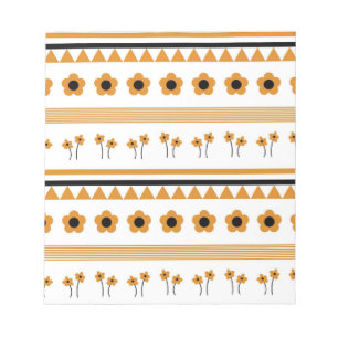 Bloc-note Motif Boho triangle de bordure
