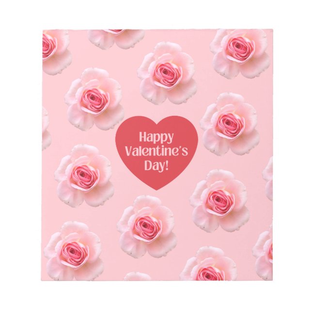 Bloc-note Motif Bonne Saint Valentin 2023 Arrière - plan (Devant)
