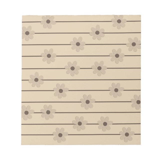 Bloc-note Motif Brown de Khaki  à bande horizontale Y2K (Devant)