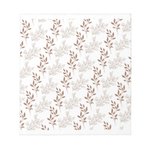 Bloc-note Motif Brown rouge rétro Vintage feuille