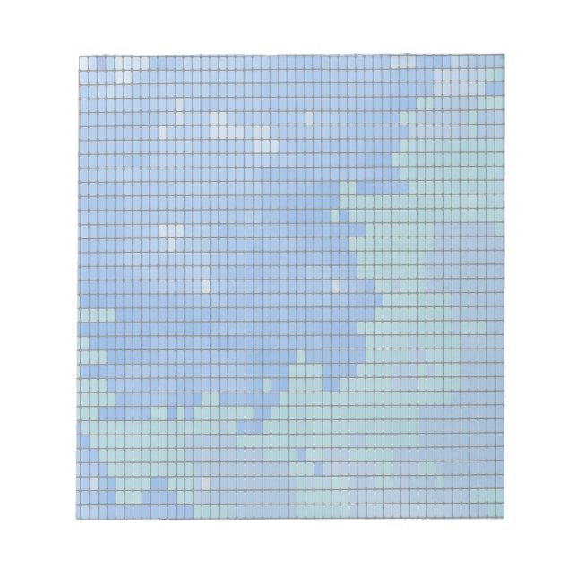 Bloc-note Motif Carré bleu Abstrait (Devant)