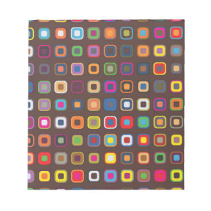 Bloc-note Motif Carré Brown